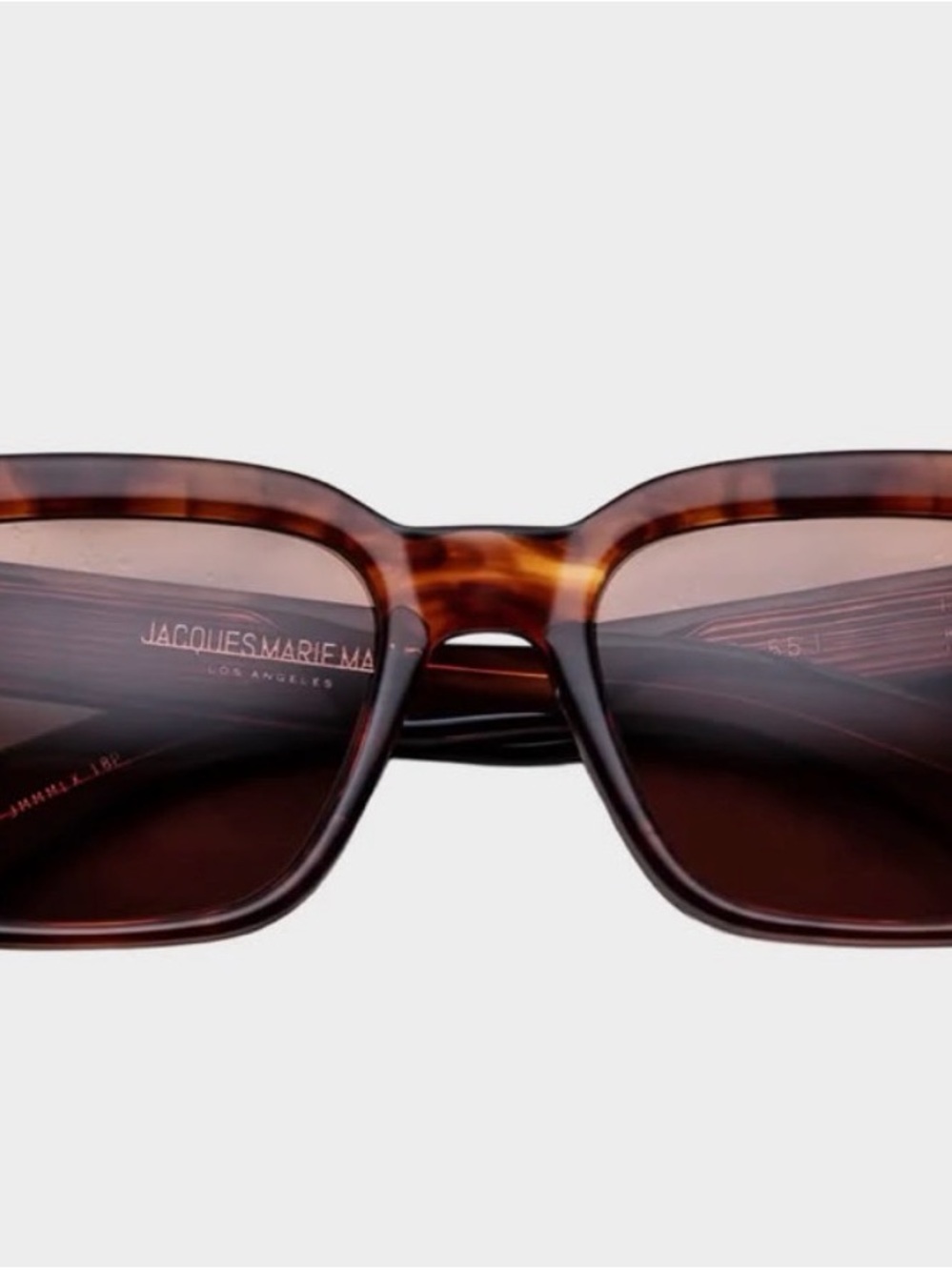 Jacques Marie Mage Molino Men's Tortoiseshell Rectangular Sunglasses Brown